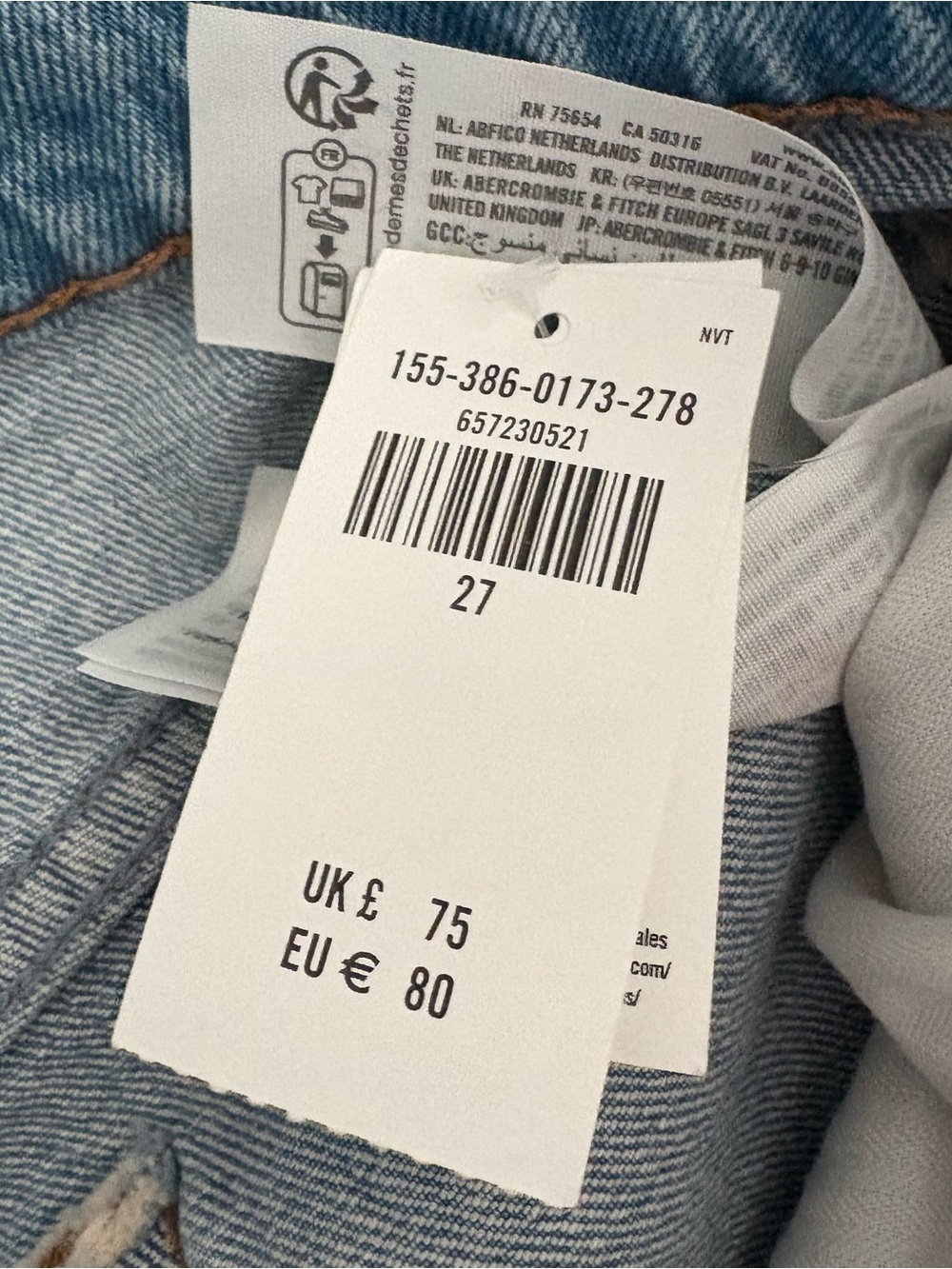 NWT Abercrombie and Fitch Jeans the baggy low rise - Picture 7 of 8